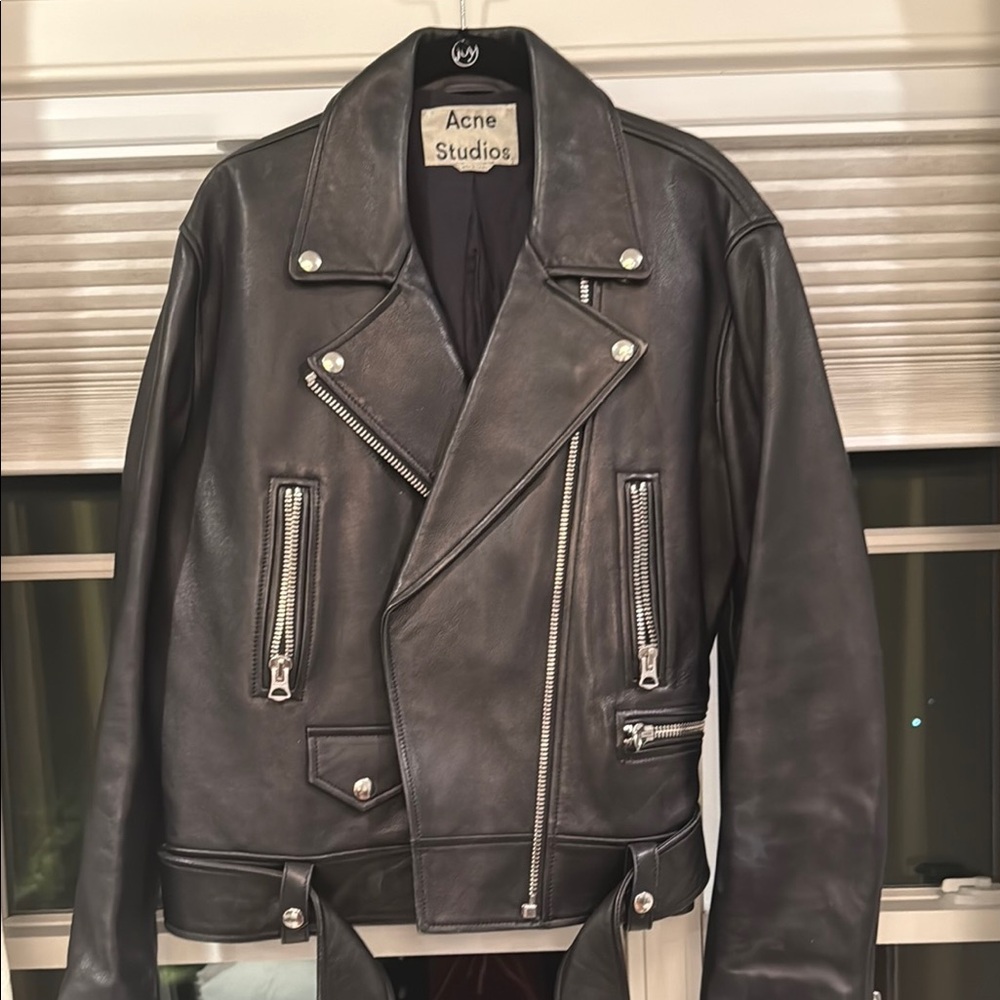 Acne Studios Charcoal Leather Jacket